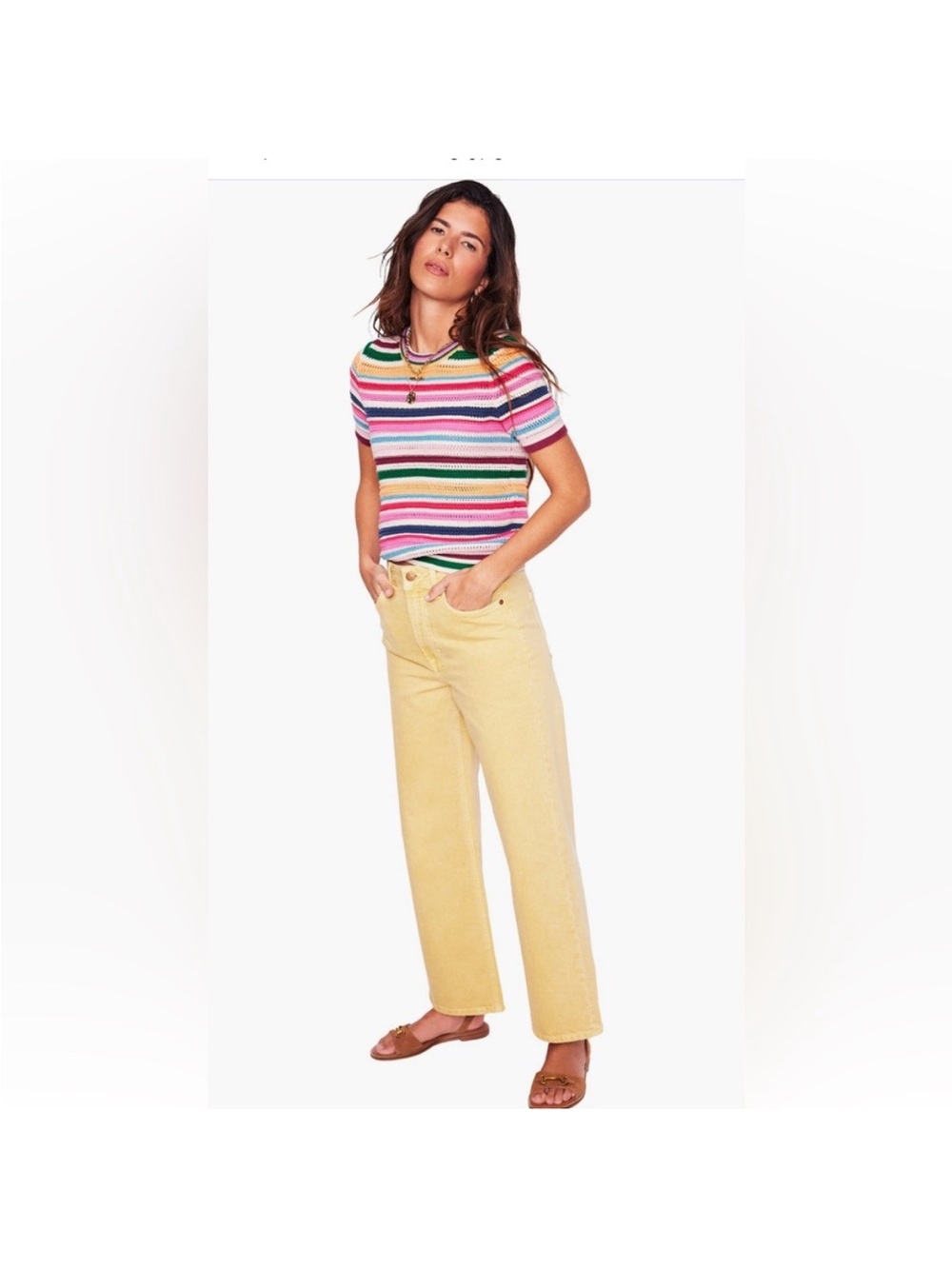 Stripe Open Stitch Cotton
Sweater